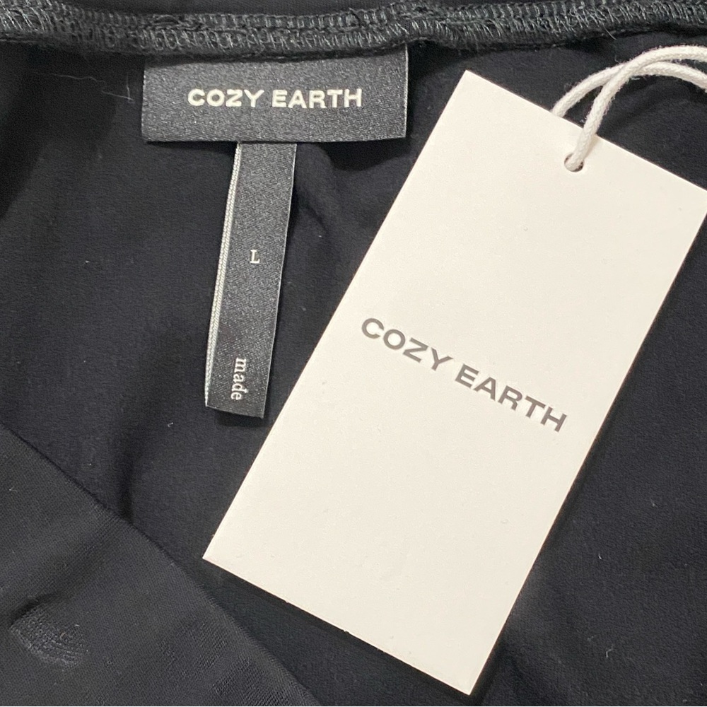 Cozy Earth Women’s Black Brushed Bamboo Mini Skirt - Picture 3 of 5